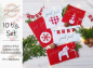 Preview: Weihnachtlich skandinavische Schokoladenhüllen - ITH-Stickdatei